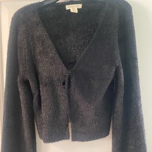 Black Faux bolero jacket (had a sparkle of silver through it)